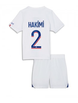 Paris Saint-Germain Achraf Hakimi #2 Ausweichtrikot für Kinder 2022-23 Kurzarm (+ Kurze Hosen)